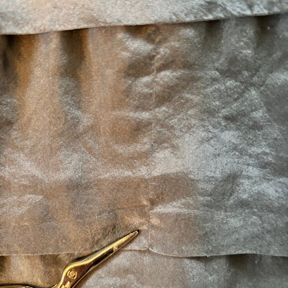 Eileen Fisher Gray Silk Habutai Ruffled Tank-- Size small-- EUC - Picture 4 of 8